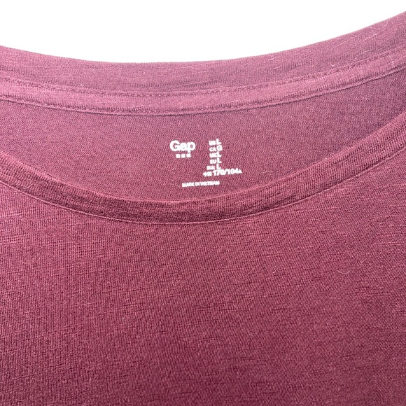 Gap Size L Maroon Long Sleeve Tee with Mesh on sleeves. Good used condition. - Picture 2 of 5